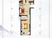 衡水臻达公馆A户型80㎡两室一厅一卫